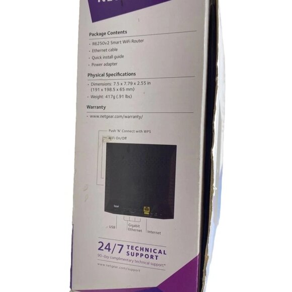 Netgear AC1600 Smart WiFi Router Dual Band R6250-200NAS 300+1300 MPS - OPEN BOX - Picture 4 of 13